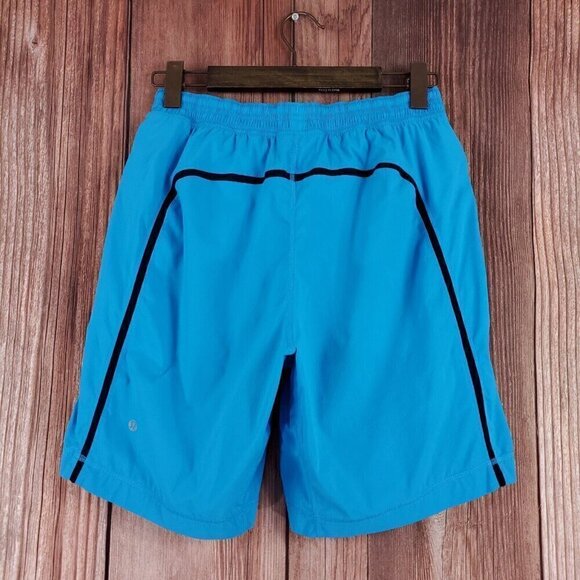 Lululemon Mens Medium 8.5" Inseam Pace Breaker Lined Short Blue Shorts Pockets - Picture 2 of 14